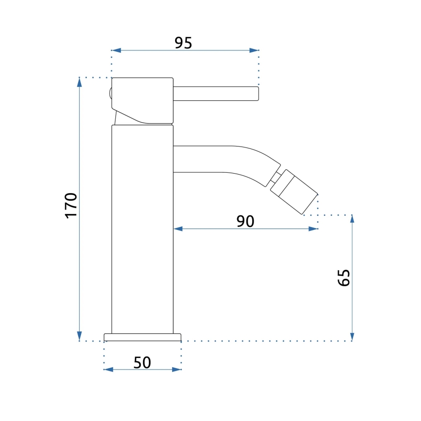 REA-B4700 - LUNGO 17 cm bidee-sekoitin, ruusukultainen