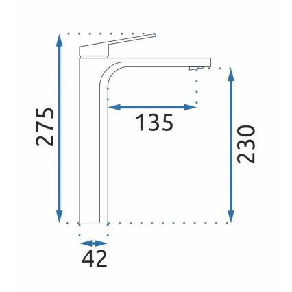 REA-B4895 - Pesuallashana MARCO 27,5 cm harjattu kulta