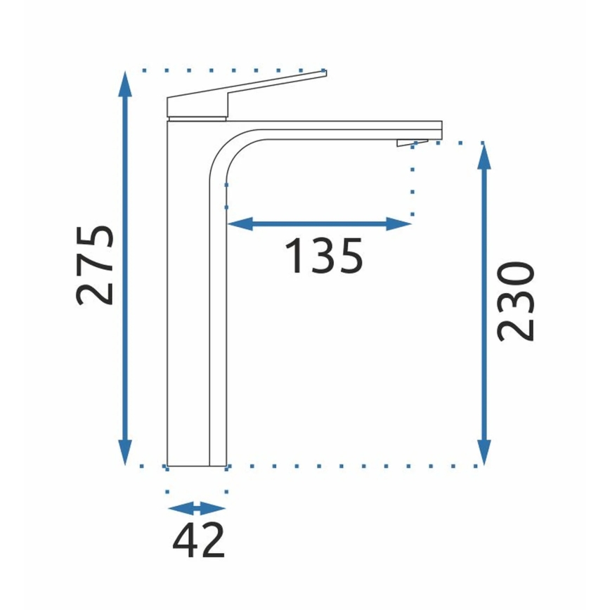 REA-B4896 - Lavuaarin hana MARCO 27,5 cm musta