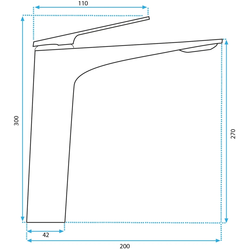 REA-B5060 - AVALON 30 cm pesuallashana, kiiltävä kromi
