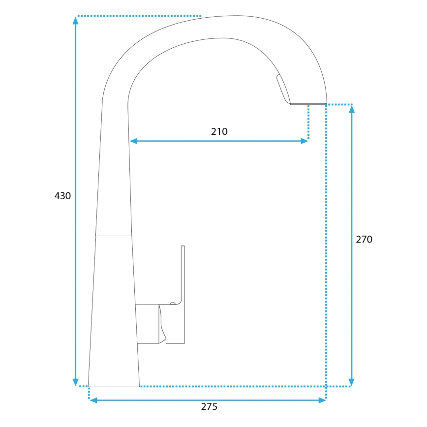 REA-B5312 - Keittiöhana ROSS 43 cm, vedettävällä suihkulla, harjattu kulta