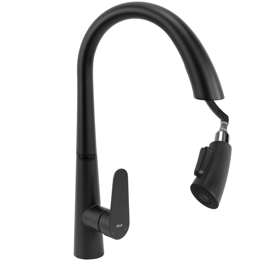 REA-B5313 - Keittiöhana ROSS 43 cm vedettävällä suihkupäällä, musta