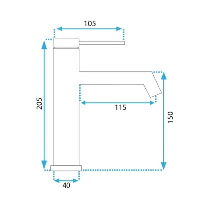REA-B5316 - Pesuallashana FOSS 20,5 cm harjattu kulta