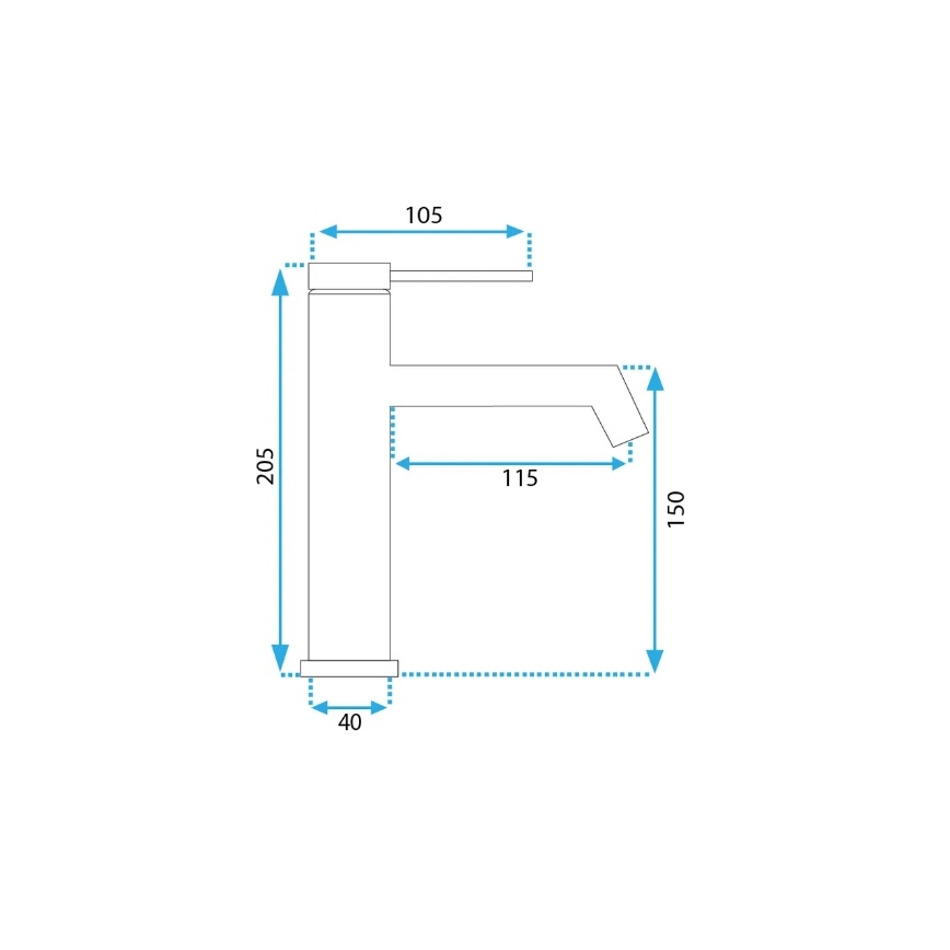 REA-B5316 - Pesuallashana FOSS 20,5 cm harjattu kulta