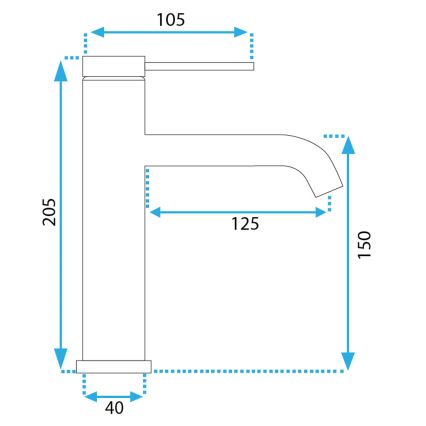 REA-B5324 - CLIF-pesuallashana 20,5 cm, harjattu teräs