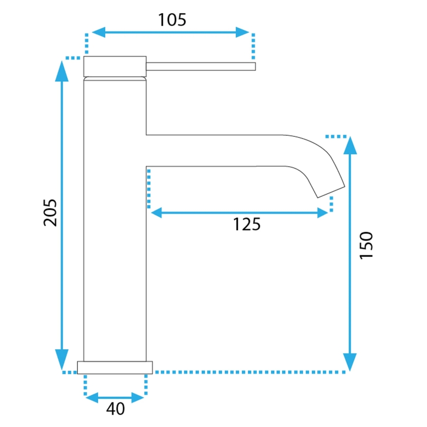 REA-B5324 - CLIF-pesuallashana 20,5 cm, harjattu teräs
