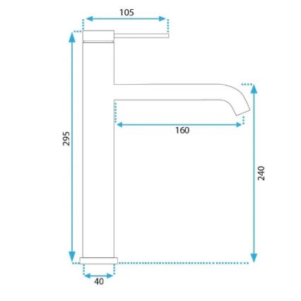 REA-B5330 - Lavuaarihana CLIF 29,5 cm, niklattu