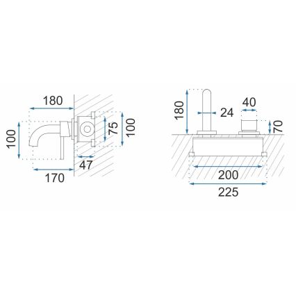 REA-B5332 - OWEN uppoasennettava pesuallashana, musta
