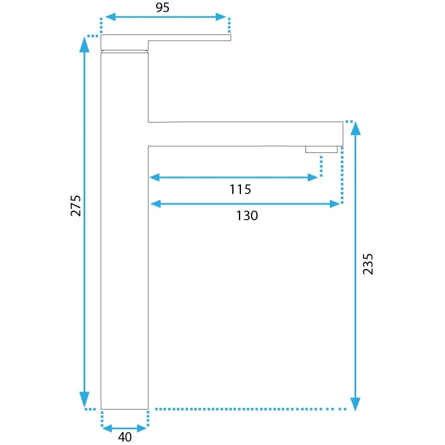 REA-B6215 - Pesuallashana PIXEL 27,5 cm, kultainen