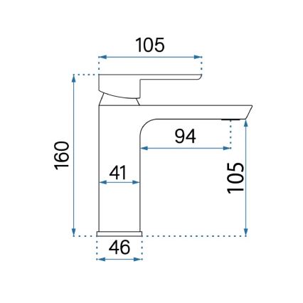REA-B6410 - ARGUS 16 cm pesuallashana, harjattu kullanvärinen