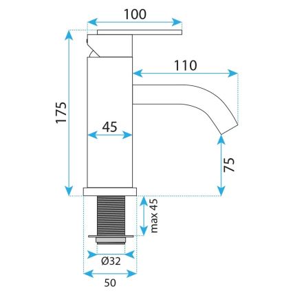 REA-B6444 - Kullanvärinen pesuallashana FOSTER 18,2 cm
