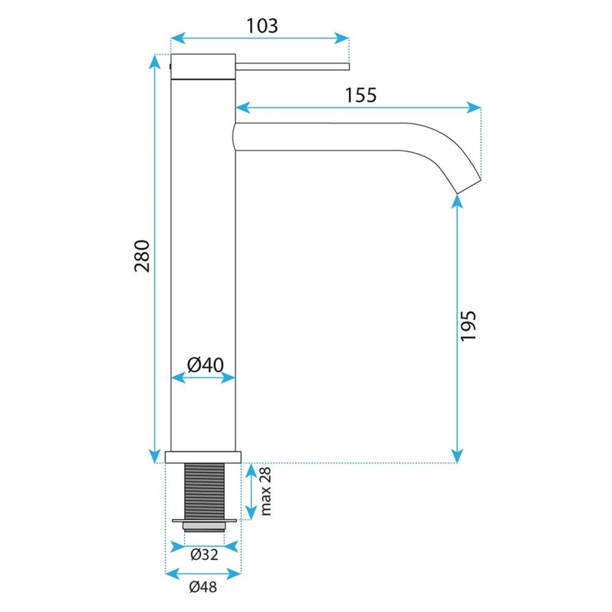 REA-B6538 - RIVO 28 cm pesuallashana, nikkeli