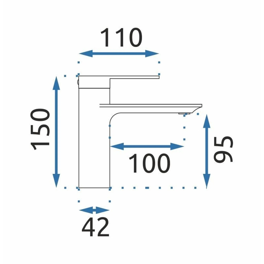REA-B7960 - Pesuallashana STORM 15 cm, harjattu kullanvärinen
