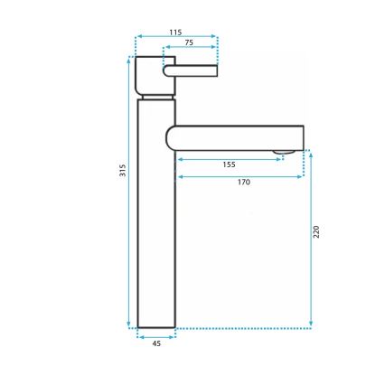 REA-B8803 - Kultainen TESS-pesuallashana 31,5 cm