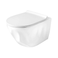 REA-C1652 - Seinään asennettava WC-istuin istuinkannella GUSTAVO RIMLESS keramiikka/valkoinen