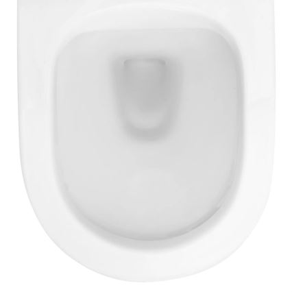 REA-C2760 - Seinään asennettava WC-istuin istuinkannella CARLO FLAT MINI RIMLESS keramiikka/kiiltävä valkoinen