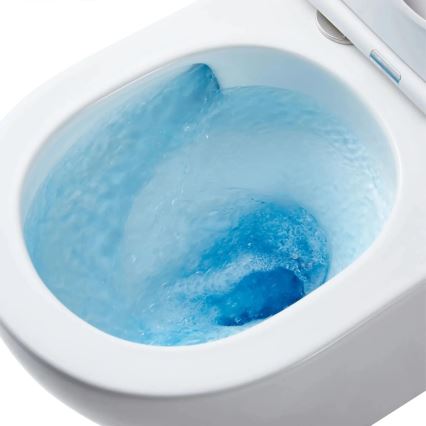 REA-C6390 - CARTER TORNADO RIMLESS seinään asennettava WC-istuin istuinkannella, keramiikka/kivenjäljitelmä