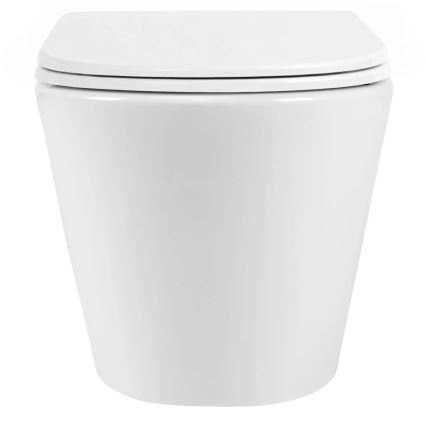 REA-C6800 - Seinään asennettava WC istuinkannella TITO TORNADO RIMLESS, keramiikka/valkoinen