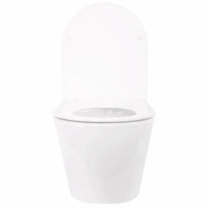 REA-C6800 - Seinään asennettava WC istuinkannella TITO TORNADO RIMLESS, keramiikka/valkoinen