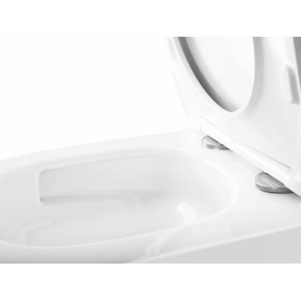 REA-C6800 - Seinään asennettava WC istuinkannella TITO TORNADO RIMLESS, keramiikka/valkoinen