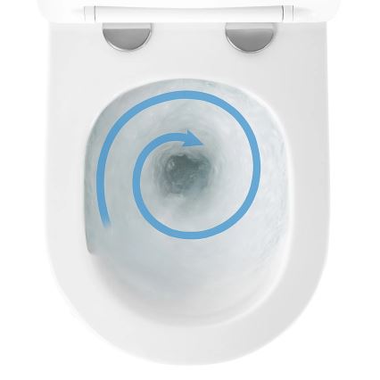 REA-C6800 - Seinään asennettava WC istuinkannella TITO TORNADO RIMLESS, keramiikka/valkoinen