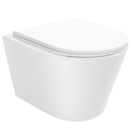 REA-C6800 - Seinään asennettava WC istuinkannella TITO TORNADO RIMLESS, keramiikka/valkoinen