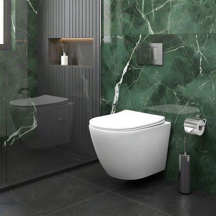 REA-C9701 - Seinään kiinnitettävä WC bideesuihkulla ja istuimella CARLO LUX keramiikka/valkoinen