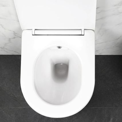 REA-C9701 - Seinään kiinnitettävä WC bideesuihkulla ja istuimella CARLO LUX keramiikka/valkoinen