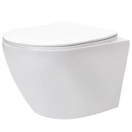 REA-C9701 - Seinään kiinnitettävä WC bideesuihkulla ja istuimella CARLO LUX keramiikka/valkoinen