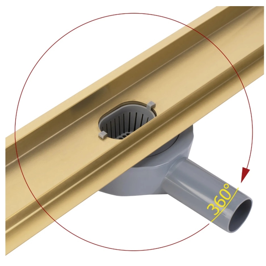 REA-G2703 - NEOX PRO 80 cm lattiakaivo, ruostumaton teräs/harjattu kultapinta