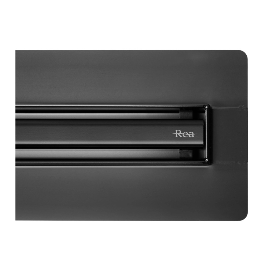 REA-G2710 - NEOX SLIM 80 cm lineaarinen lattiakaivo, ruostumaton teräs/musta