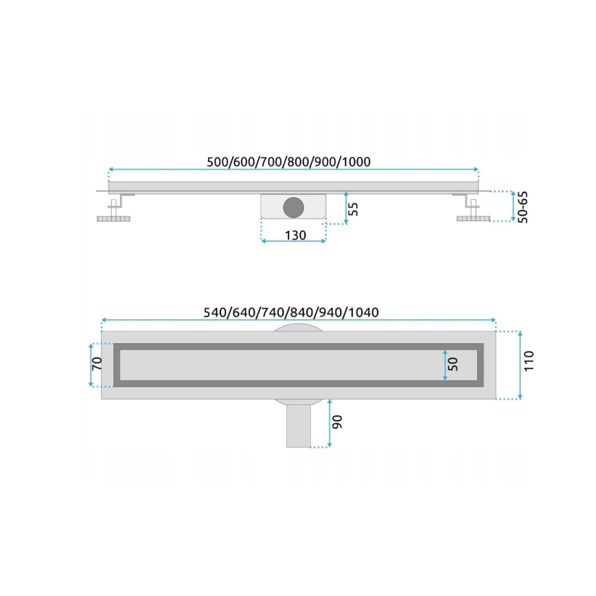 REA-G5807 - NEOX PRO 60 cm lattiakaivo, ruostumaton teräs