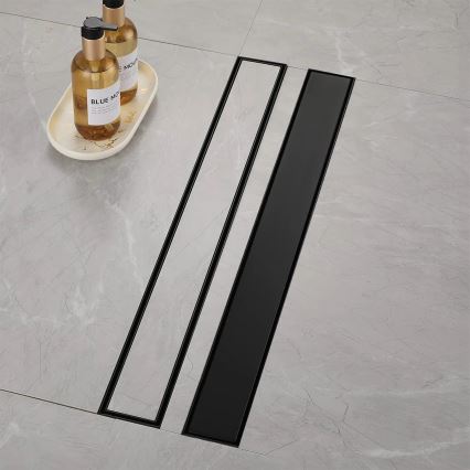 REA-G6600 - Lineaarinen suihkuviemäri PURE NEOX 50 cm, mattamusta