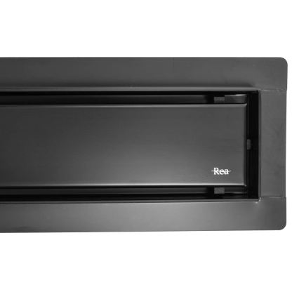 REA-G6600 - Lineaarinen suihkuviemäri PURE NEOX 50 cm, mattamusta