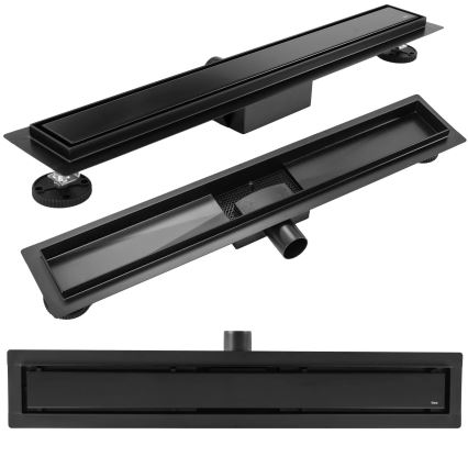 REA-G6602 - PURE NEOX 70 cm mattamusta lineaarinen lattiakaivo