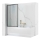 REA-K7633 - Siirrettävä ammeen suojalasi LAGOS 140x80 cm musta/läpinäkyvä