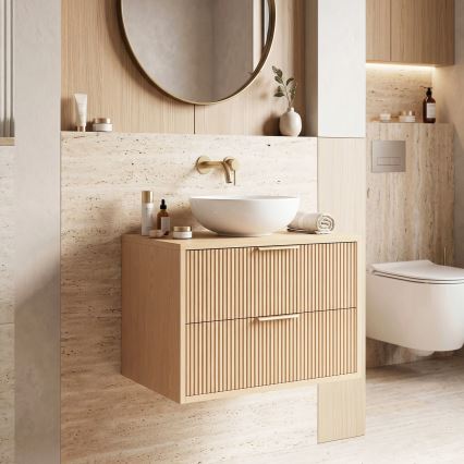 REA-M0408 - MONO seinään asennettava kylpyhuoneen allaskaappi 60x47 cm beige