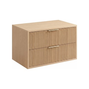 REA-M0409 - Seinään asennettava kylpyhuonekaappi pesualtaan alle MONO 80 x 48,5 cm, beige