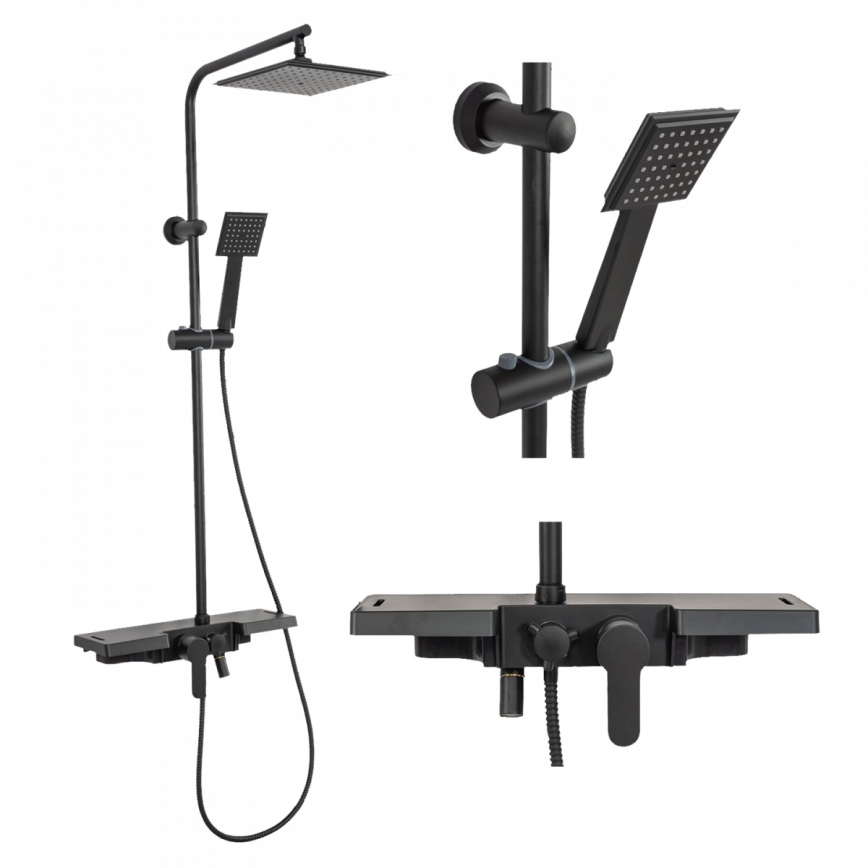 REA-P0636 - Suihkusetti BRAVO mattamusta