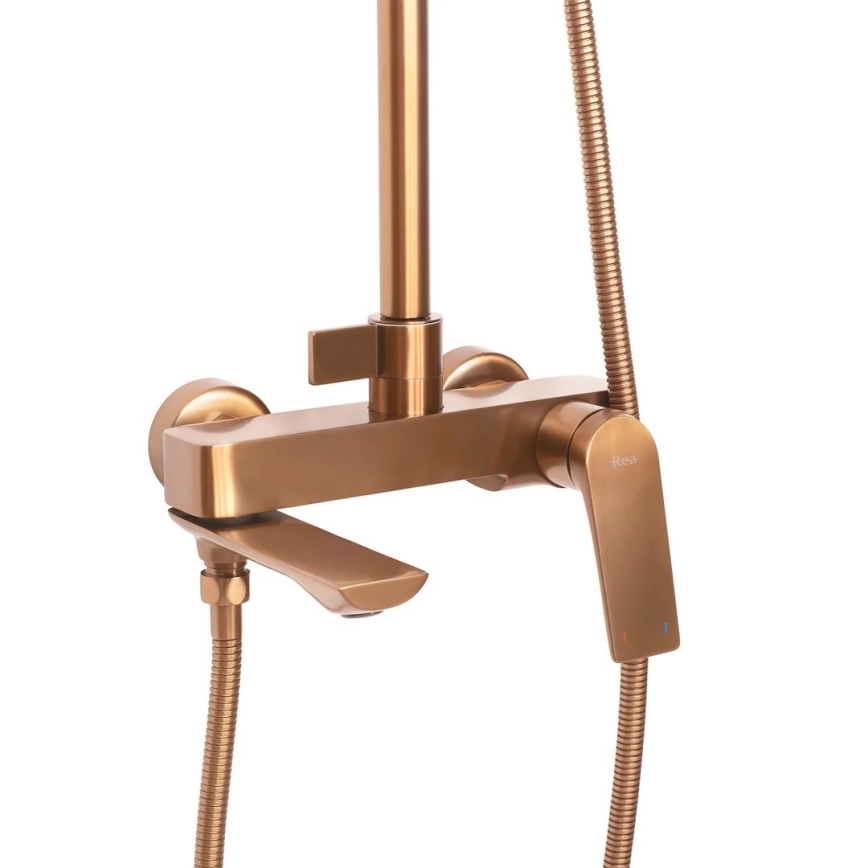 REA-P2418 - AVALON-suihkusetti suihkuhanalla, harjattu kupari