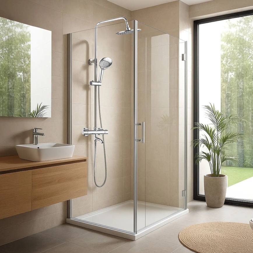 REA-P5961 - LUNGO DIAMOND termostaattinen suihkusetti, kiiltävä kromi