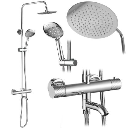 REA-P5961 - LUNGO DIAMOND termostaattinen suihkusetti, kiiltävä kromi