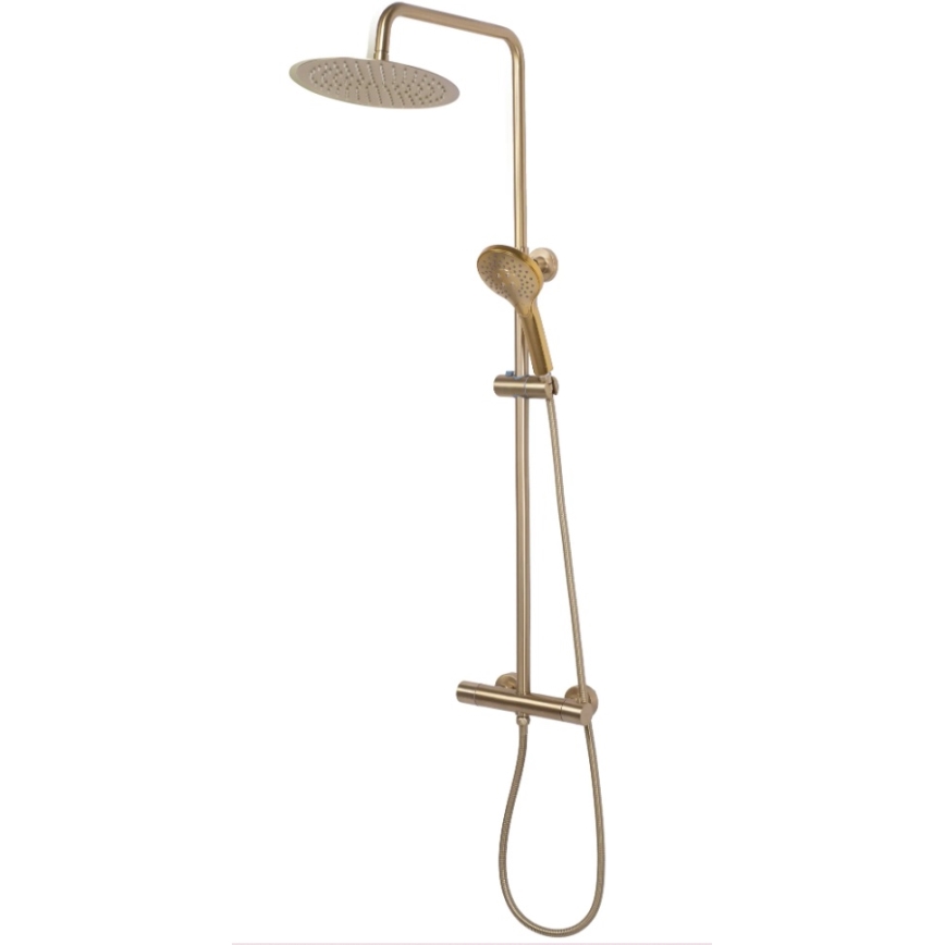 REA-P6602 - Suihkusetti termostaattihanalla VINCENT, harjattu kulta