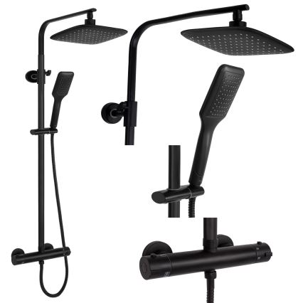 REA-P7101 - Suihkusetti termostaattisella hanalla TOM mattamusta