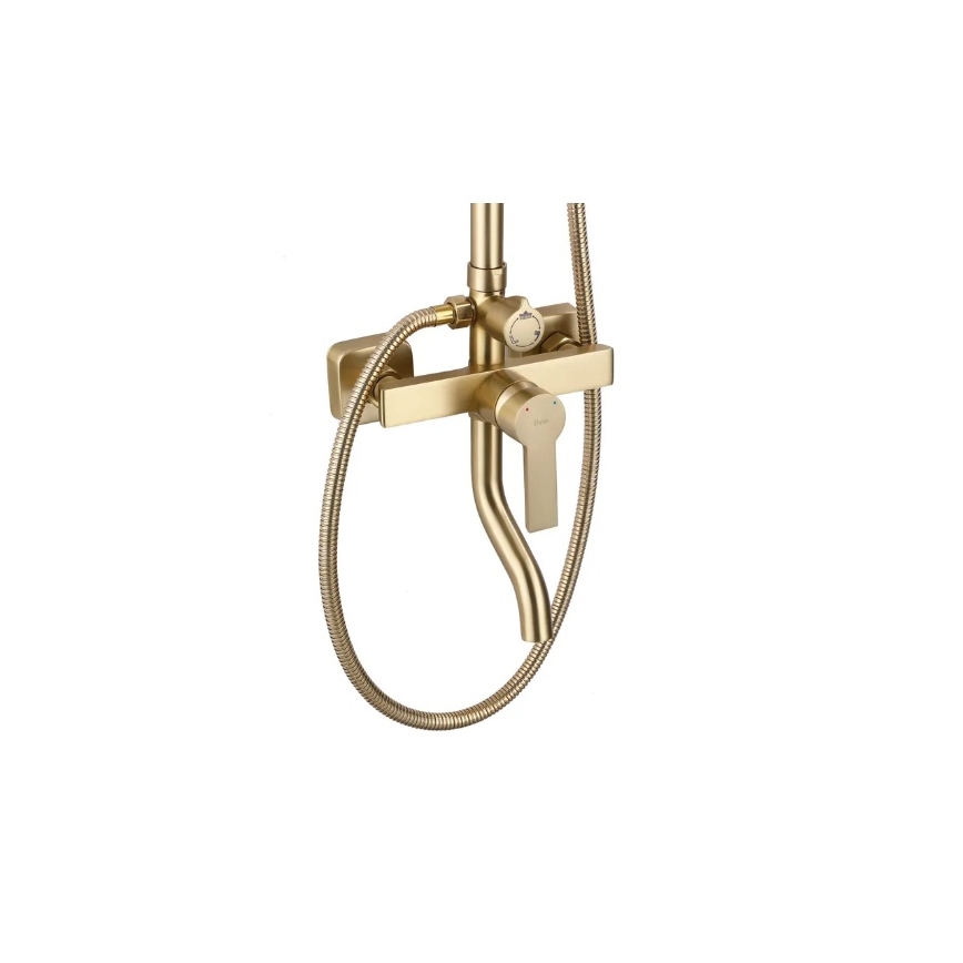 REA-P7841 - ARGUS-suihkusetti sekoitushanan kanssa, harjattu kulta