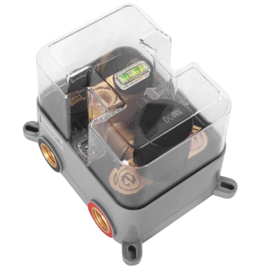 REA-P8551 - LUNGO-suihkusetti termostaattisella uppoasennetulla hanalla, harjattu kulta