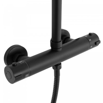 REA-P8804 - Suihkusetti termostaattisella hanalla BLISS mattamusta