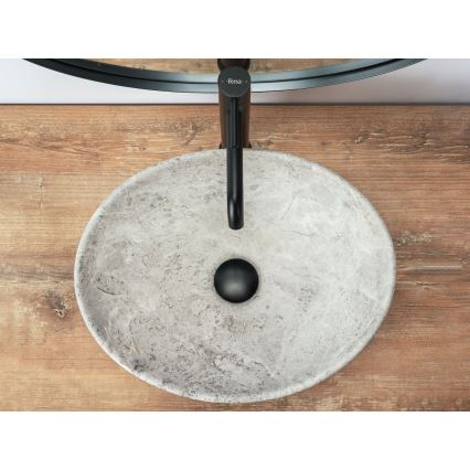 REA-U0165 - Pöytätason pesuallas SOFIA 34,5x41 cm keramiikka/vaalea kivi