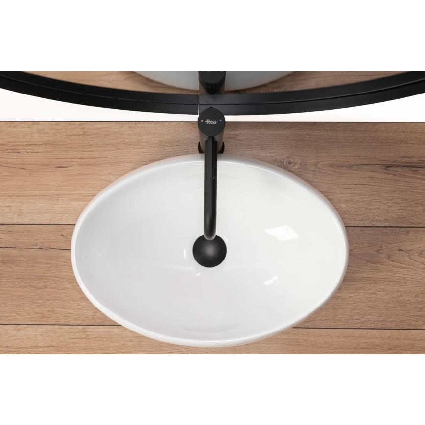 REA-U0462 - Pöytätason pesuallas LINDA 34x48,5 cm keramiikka/kiiltävä valkoinen