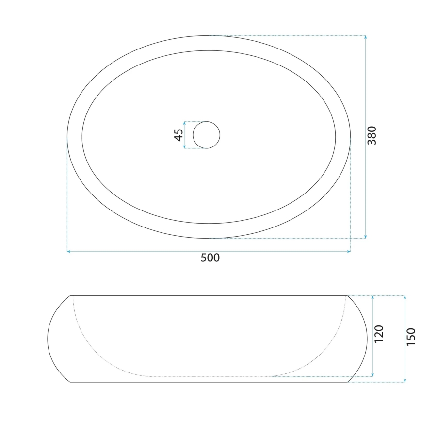 REA-U0634 - Tasoallas MIKA GABRO 38x50 cm musta/kiven jäljitelmä